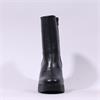 Wonders Lady Platform Block Heel Boot - Black Leather